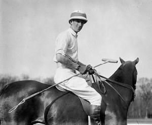 L Cheape on polo horse