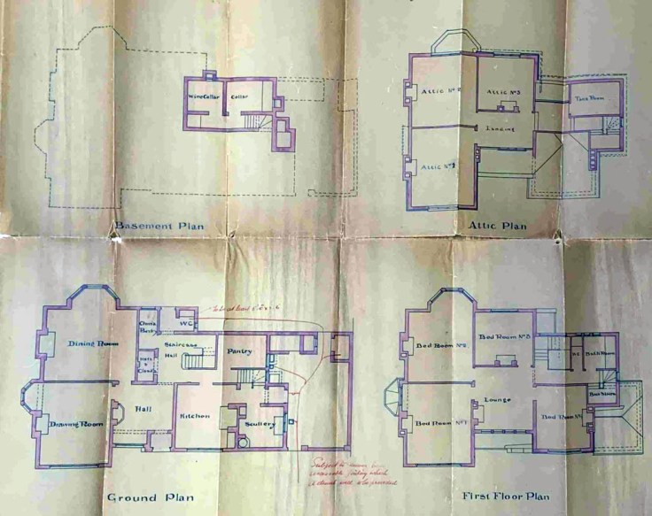 Plan showing the layout of the rooms 1894