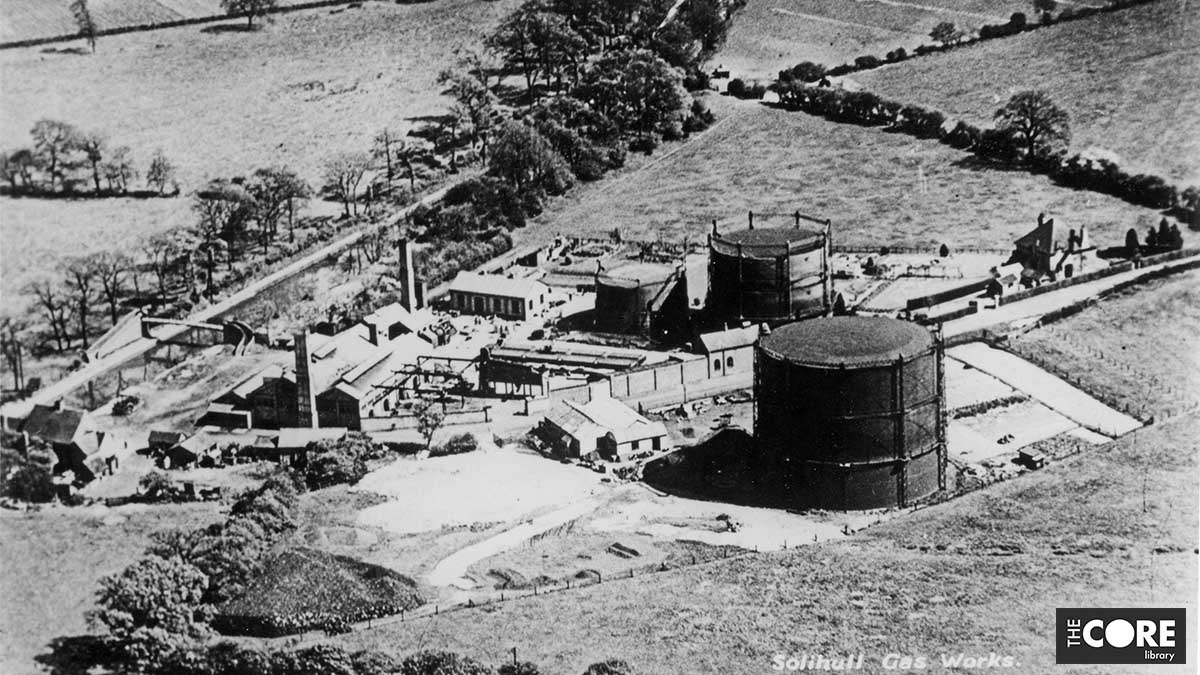 aerial view of Solihull Gasworks
